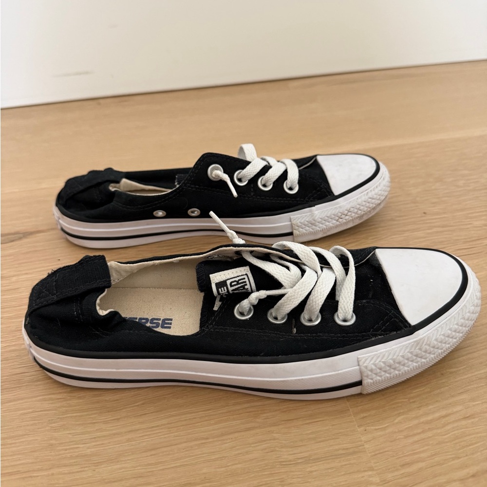 CHUCK TAYLOR ALL STAR SHORELINE SLIP-ON SNEAKER women’s size 7 black - Picture 4 of 6
